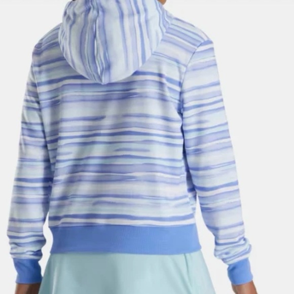 Ladies Footjoy L/S Watercolor Pullover Hoodie Striped Purple Lilac Medium‎ FJ - Picture 3 of 12